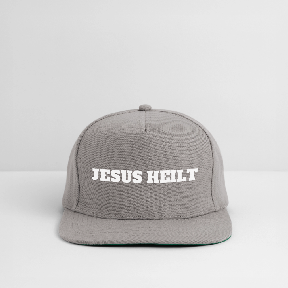 Snapback Cap - Jesus Heilt - Graphit/Graphit