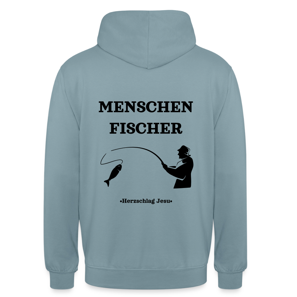 Hoodie - Menschen Fischer - Nebelblau