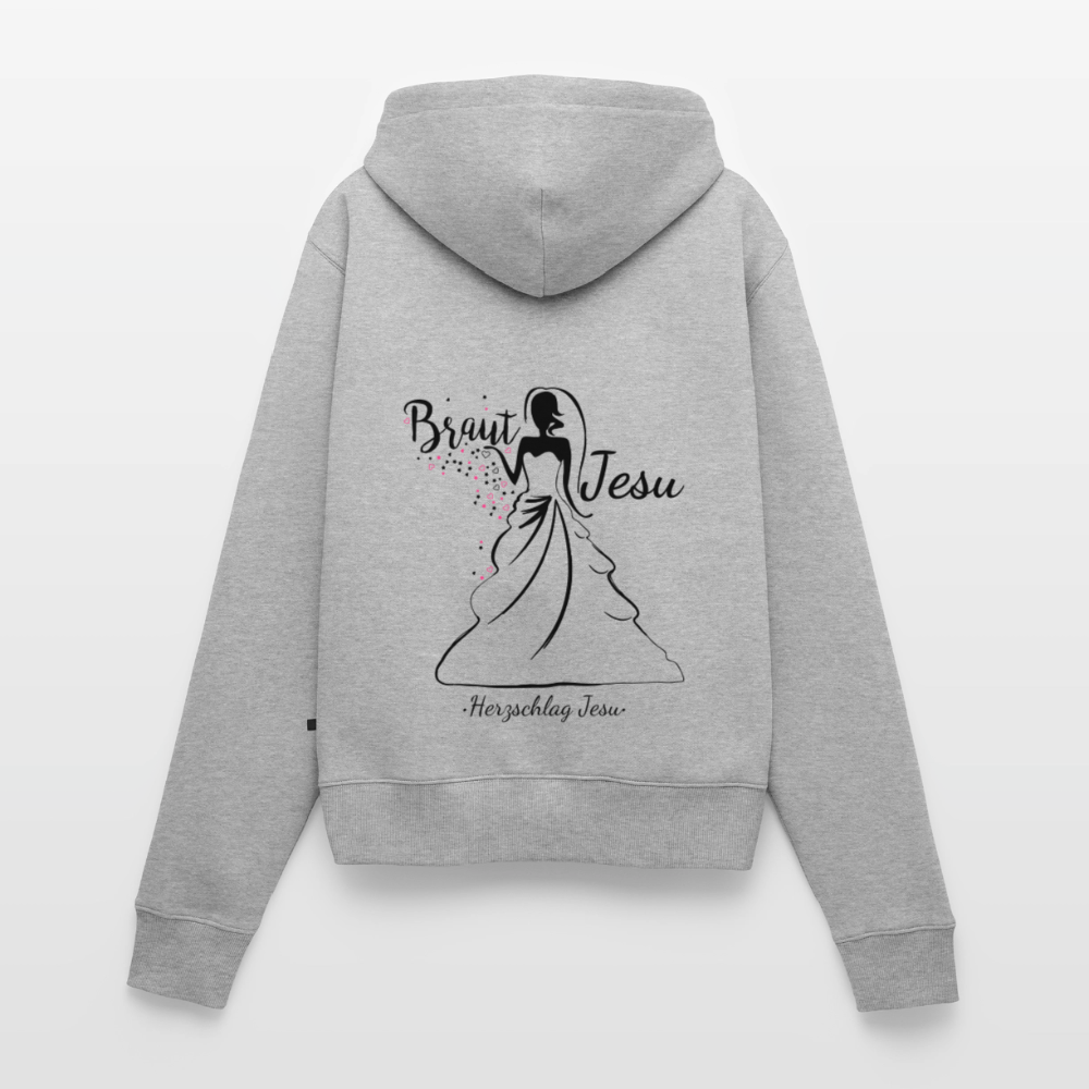 Frauen Premium Kapuzenjacke - Braut Jesu - Grau meliert