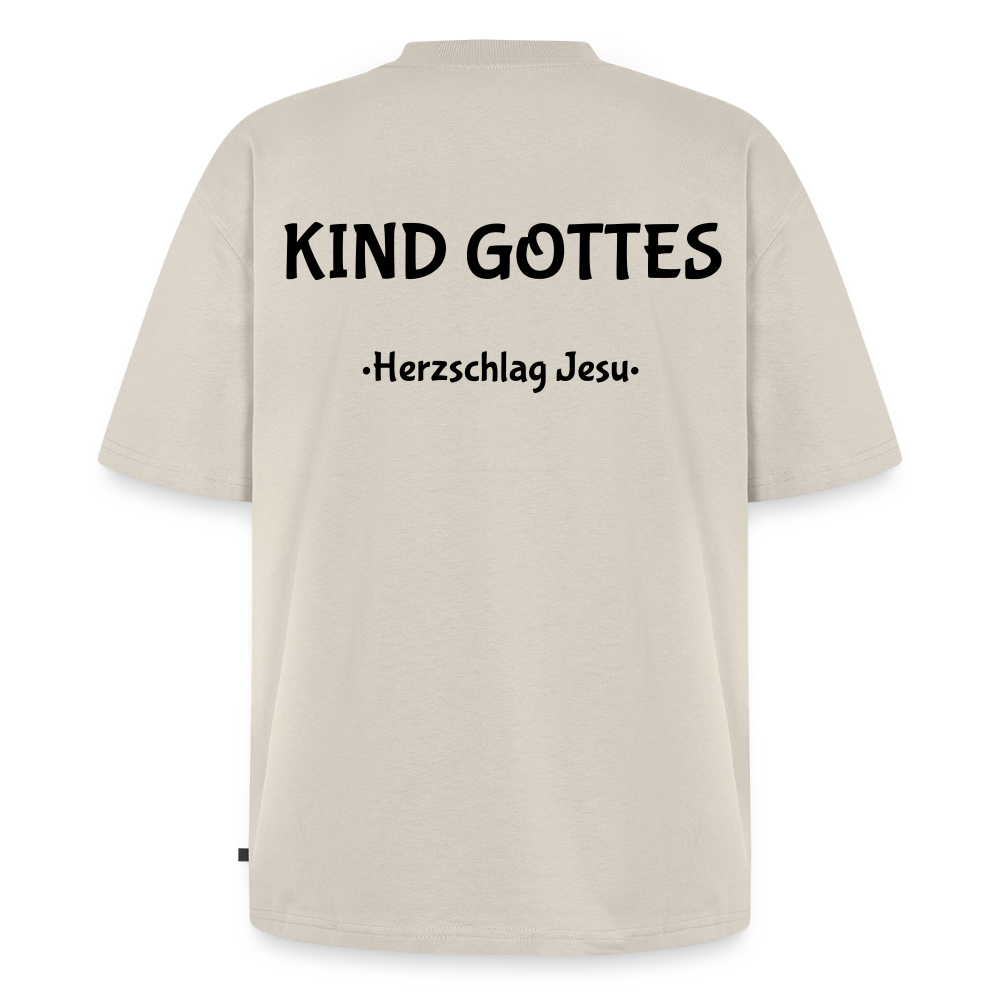 Premium Oversized Bio T-Shirt - Kind Gottes - Beige