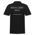 Männer Poloshirt - Jesus liebt dich - Schwarz