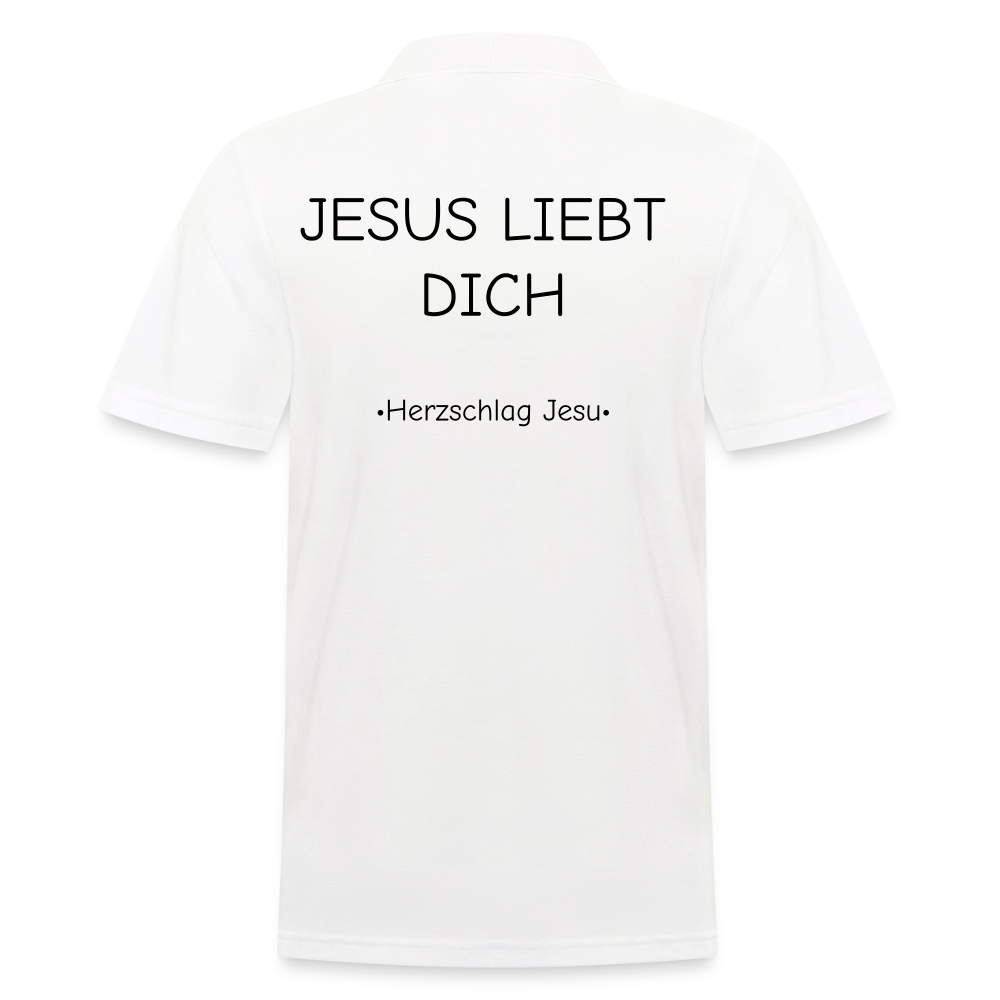 Männer Poloshirt - Jesus liebt dich - Weiß