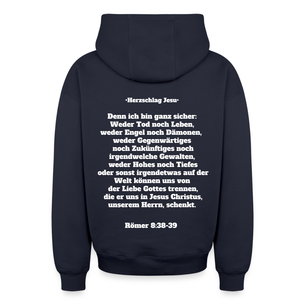 Oversized Heavyweight Kapuzenjacke - Römer 8:38-39 - Navy