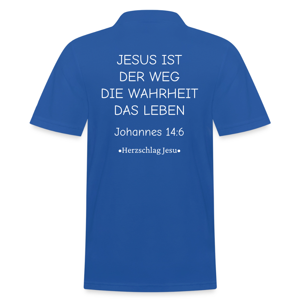 Männer Poloshirt - Johannes 14:6 - Royalblau