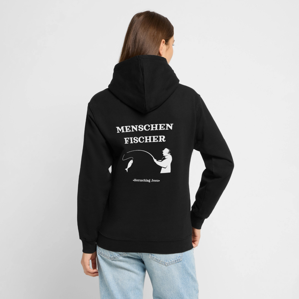 Hoodie -  Menschen Fischer - Schwarz