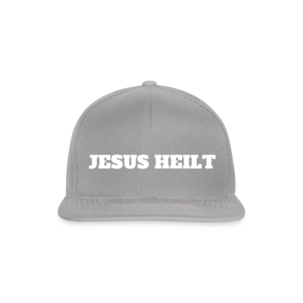 Snapback Cap - Jesus Heilt - Graphit/Graphit