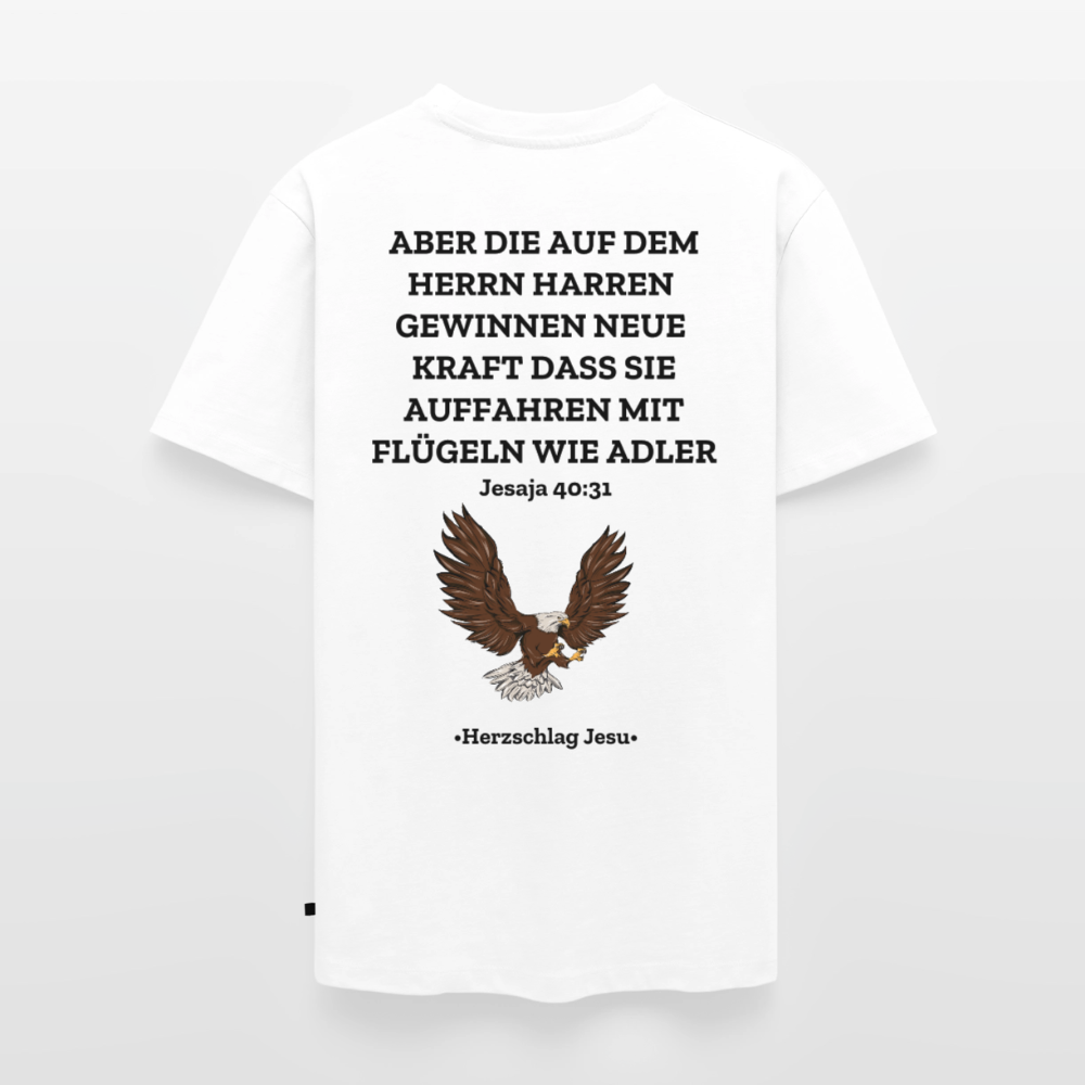 Männer Premium T-Shirt - Jesaja 40:31 - Weiß