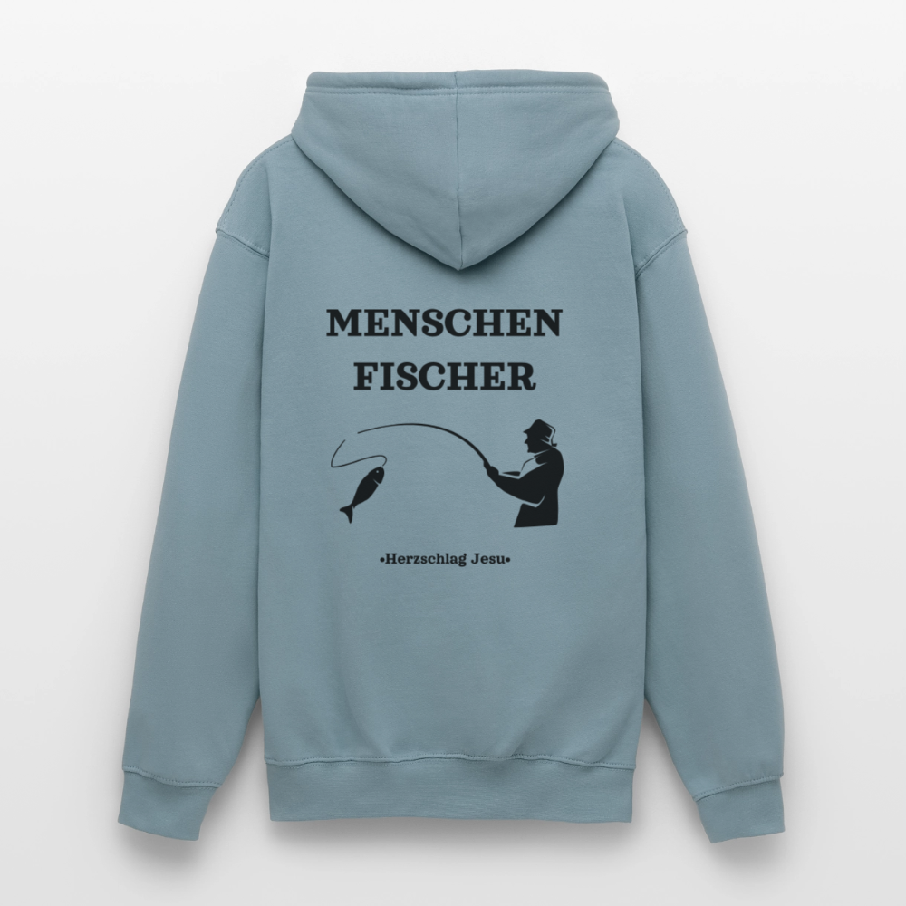 Hoodie - Menschen Fischer - Nebelblau