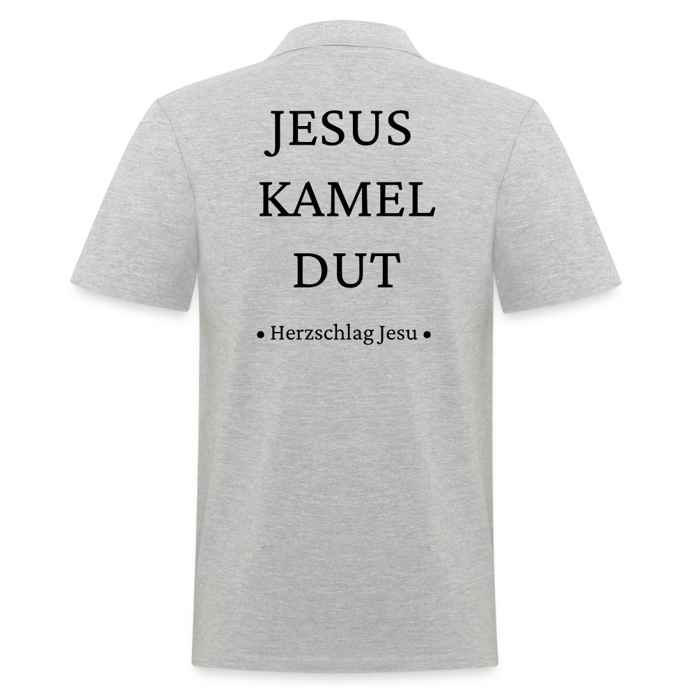Männer Poloshirt - Jesus Kamel Dut - Romenes - Grau meliert