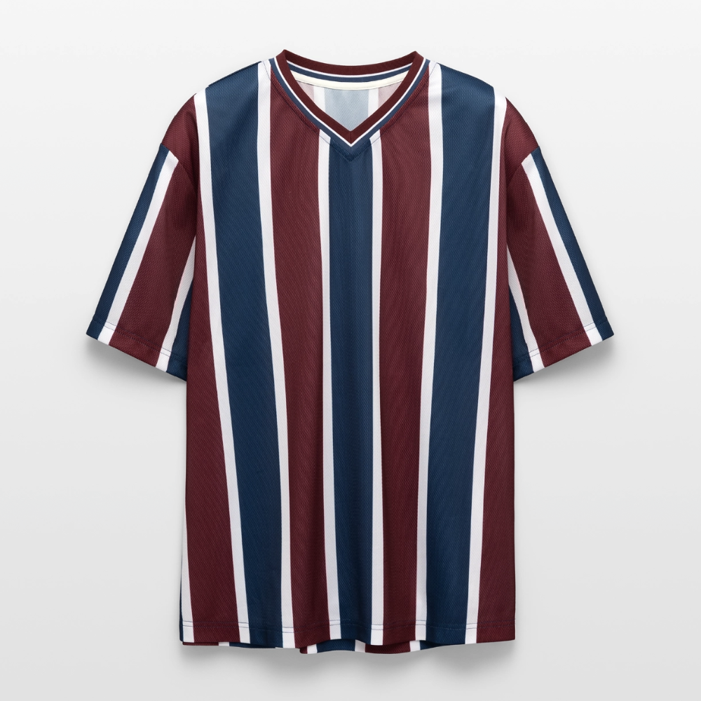 Unisex Football Style T-Shirt - Team Jesus - Bordeaux/Navy