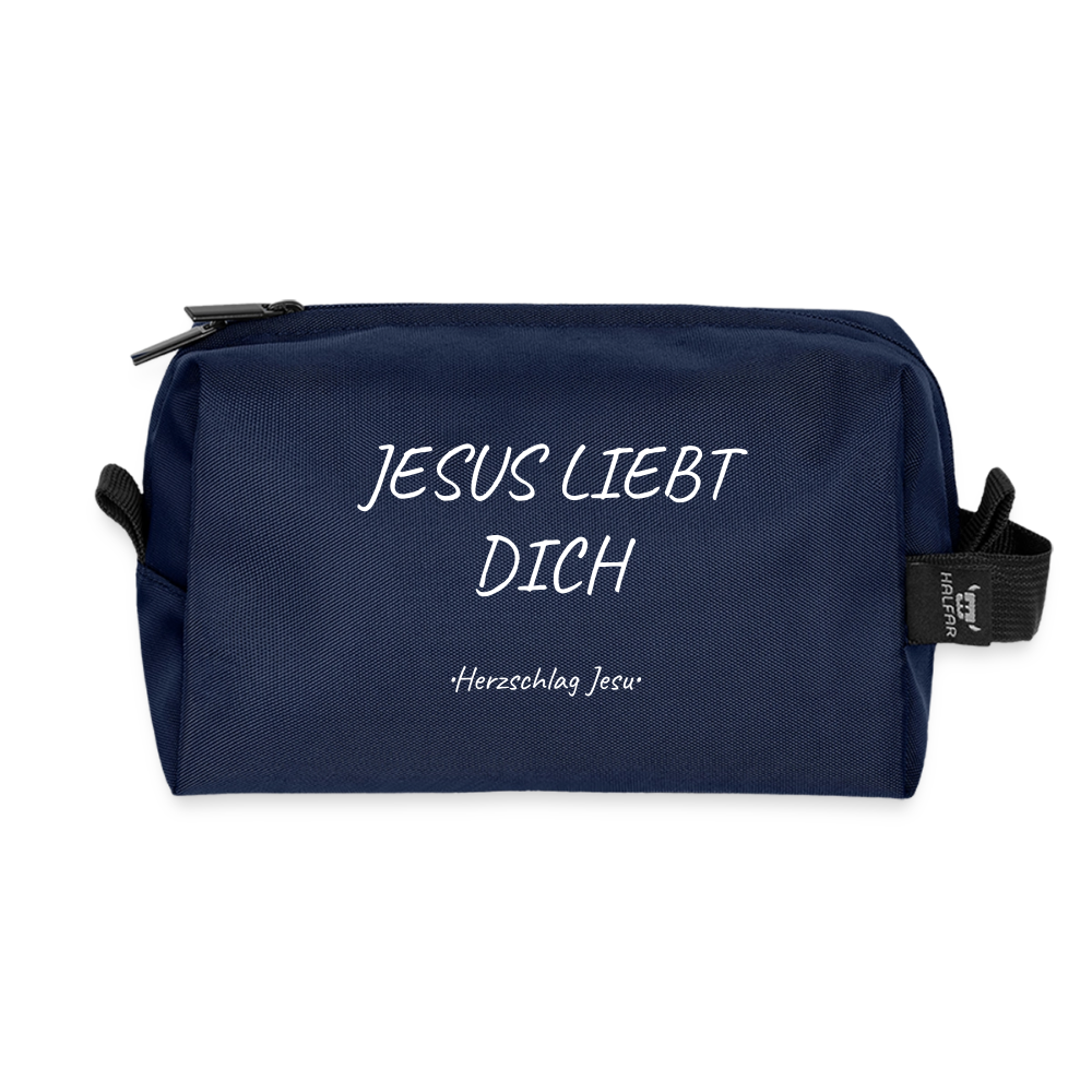 Kulturtasche - Jesus liebt dich - Navy