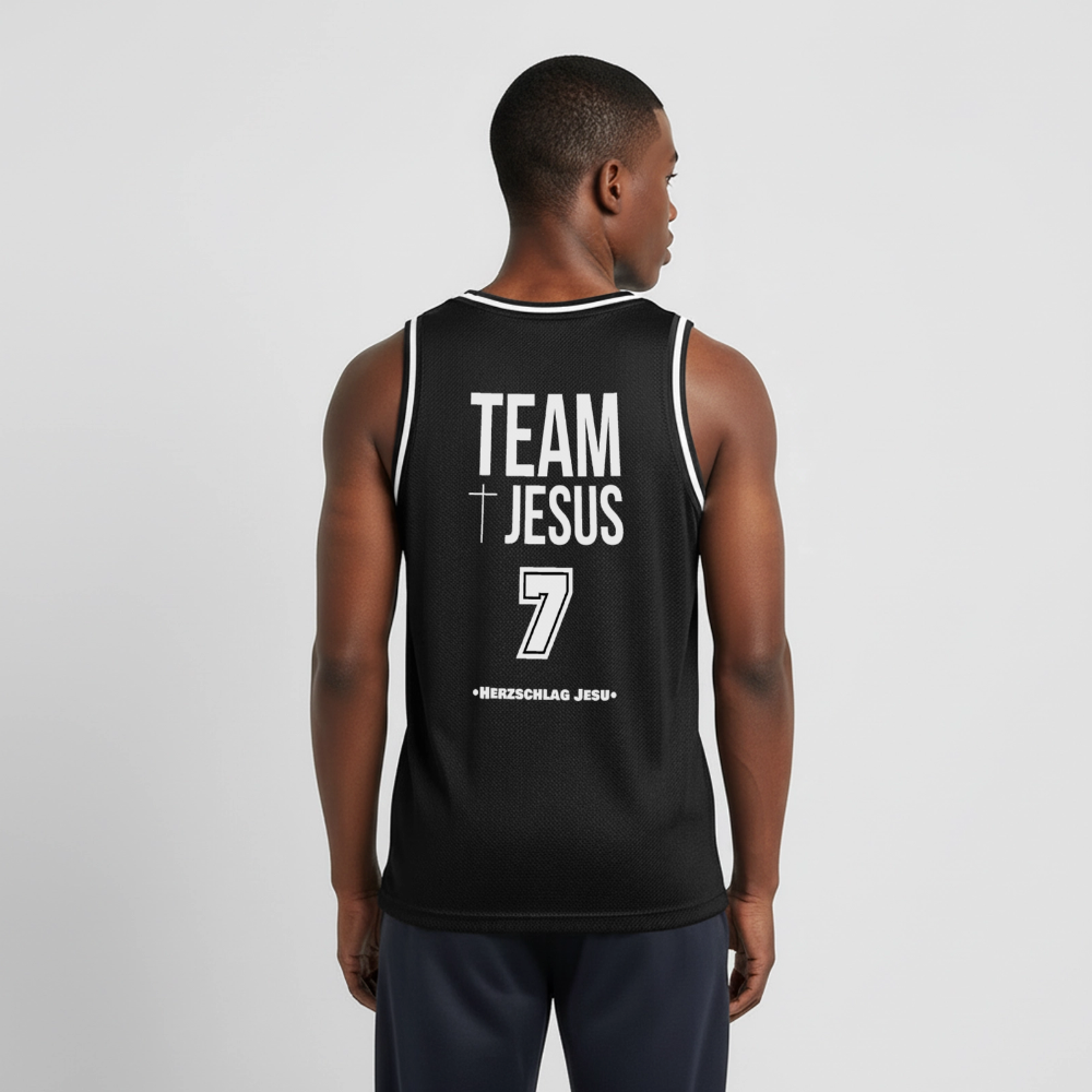 Männer Basketball-Trikot - Team Jesus 7 - Schwarz/Weiß