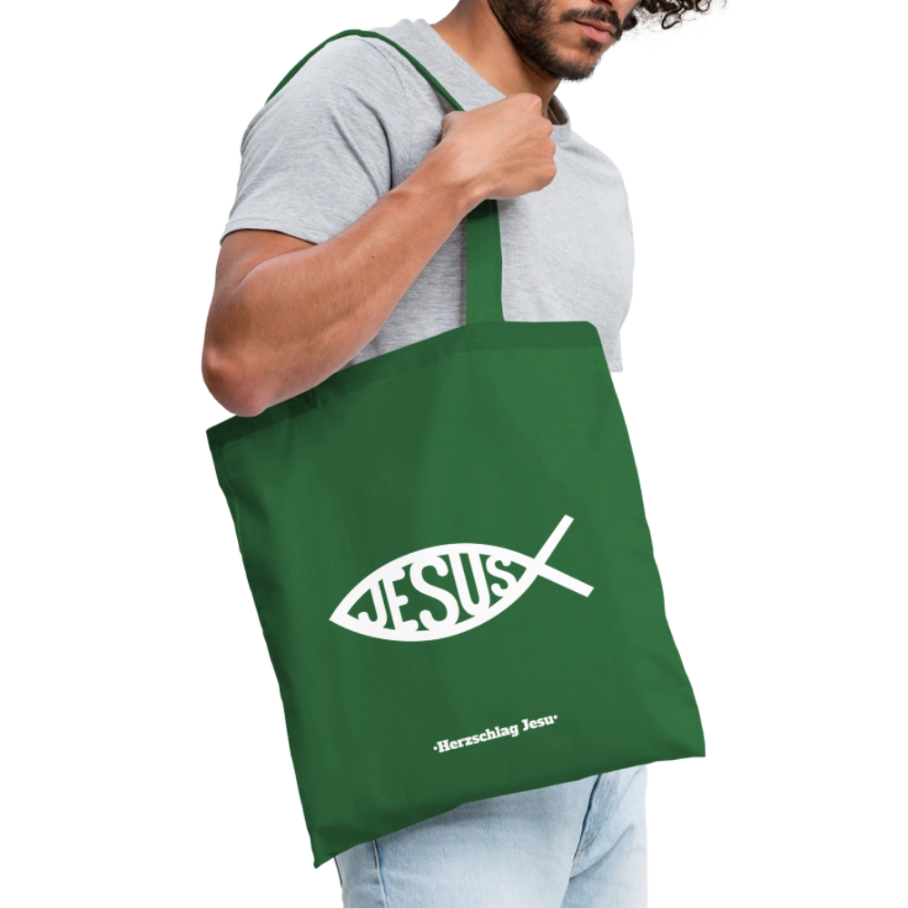Stoffbeutel - Jesus Fisch Design - Fichte