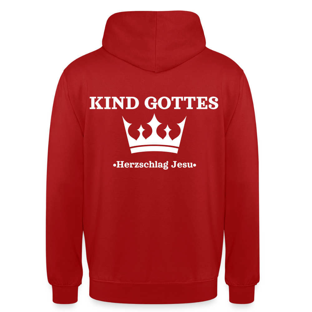 Hoodie - Kind Gottes - mit Krone - Rot