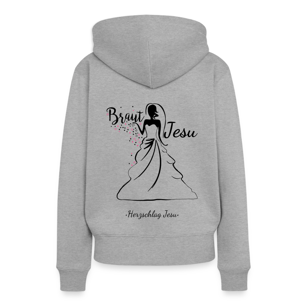 Frauen Premium Hoodie -  Braut Jesu - Grau meliert