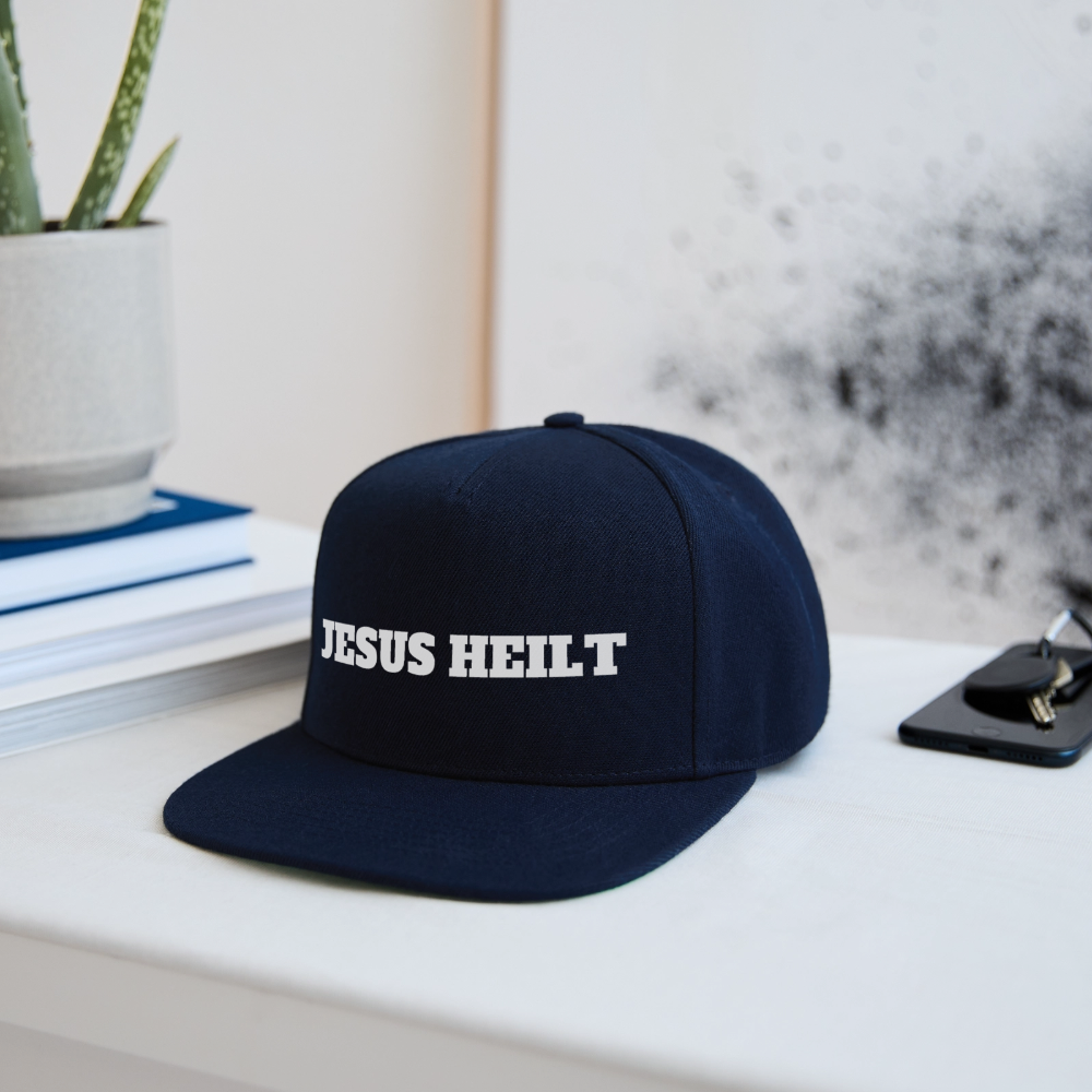 Snapback Cap - Jesus Heilt - Navy/Navy