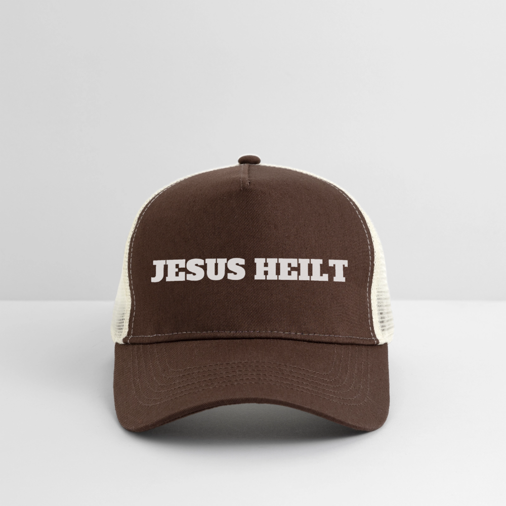 Trucker Cap - Jesus Heilt - Braun/Beige