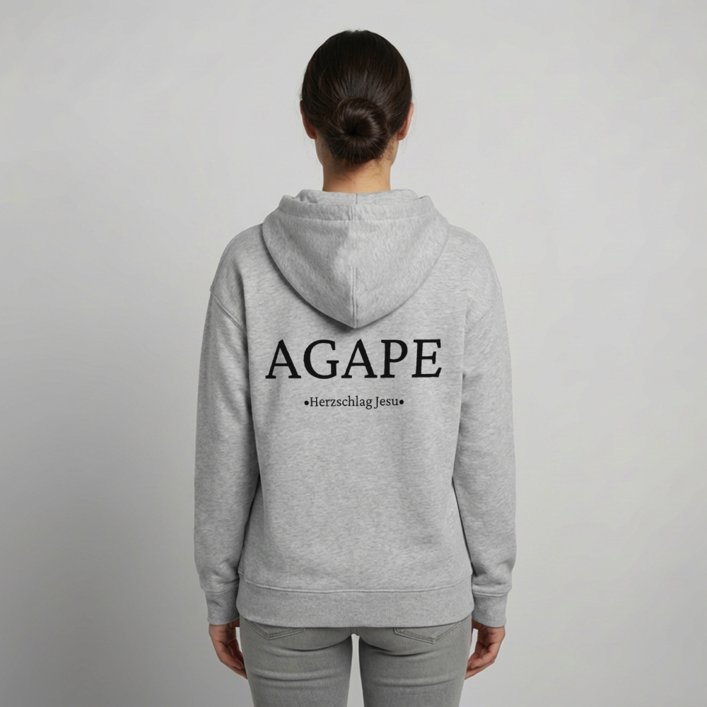Premium Oversized Hoodie  - Agape - Grau meliert