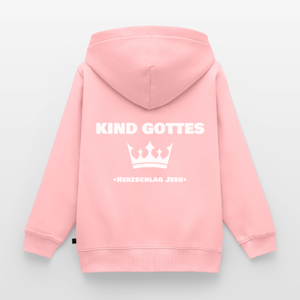 Kinder Premium Kapuzenjacke - Kind Gottes - mit Krone - Rosa
