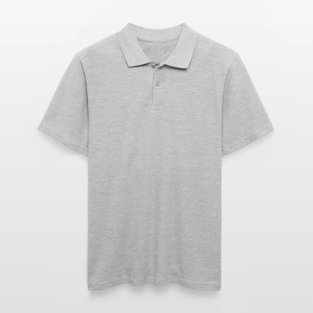Männer Poloshirt - JESUS LEBT - Grau meliert