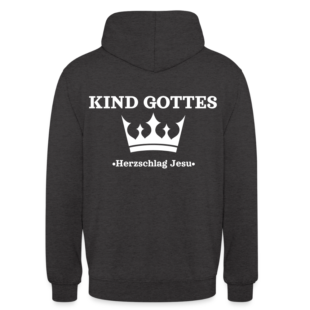 Hoodie - Kind Gottes - mit Krone - Anthrazit