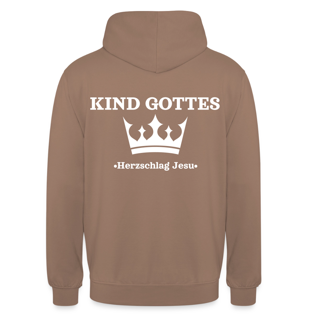 Hoodie - Kind Gottes - mit Krone - Mokka