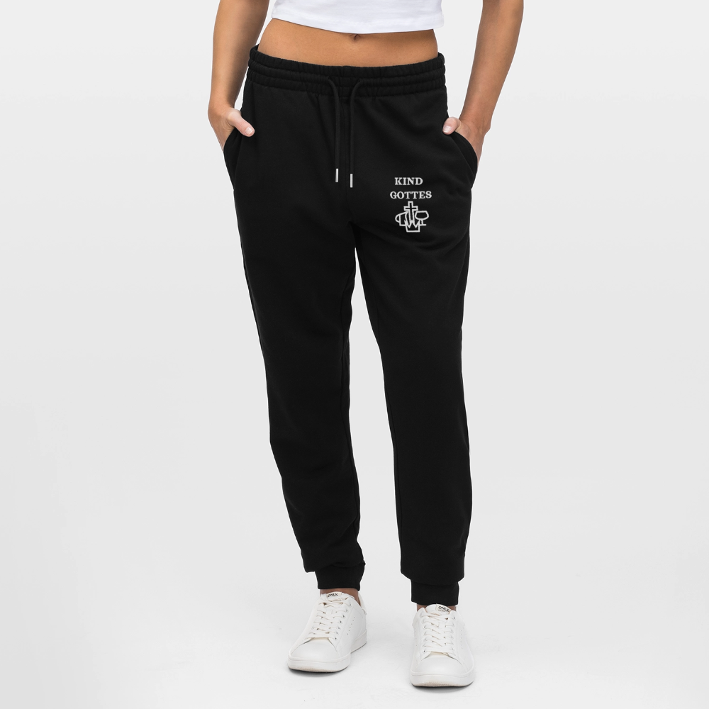 Premium Bio Jogginghose Mover - Kind Gottes Design - Schwarz