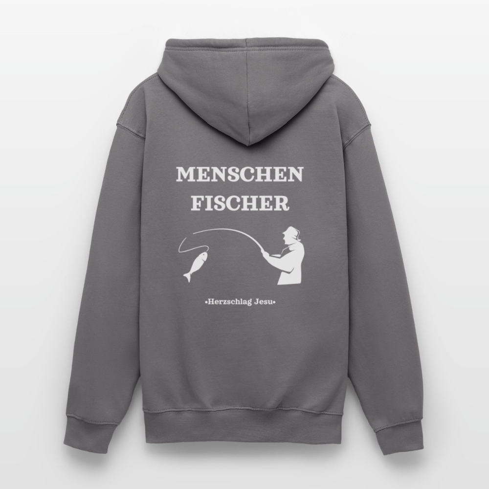 Hoodie -  Menschen Fischer - Mittelgrau