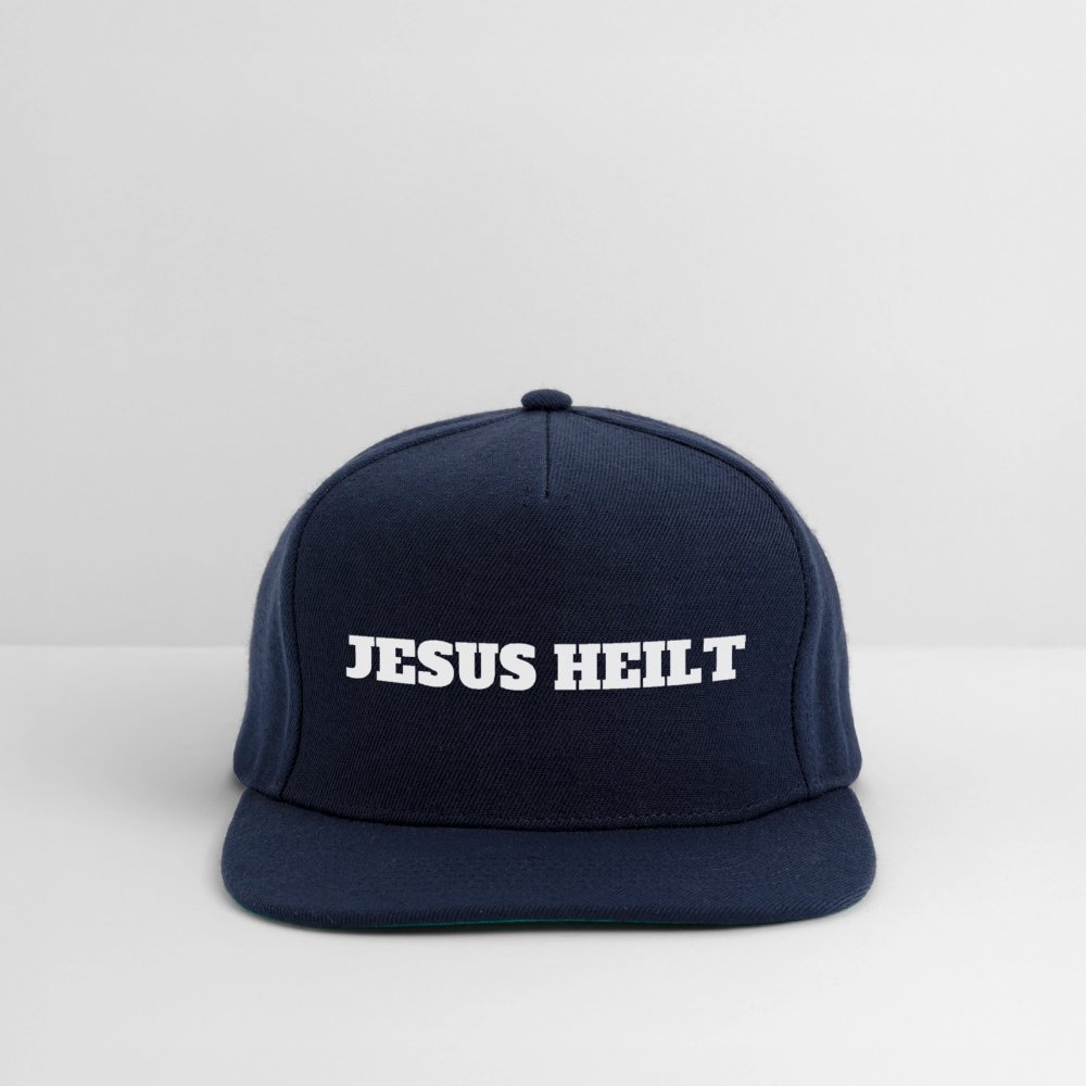 Snapback Cap - Jesus Heilt - Navy/Navy