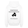 Oversized Heavyweight Kapuzenjacke - Verkündige das Evangelium - Weiß