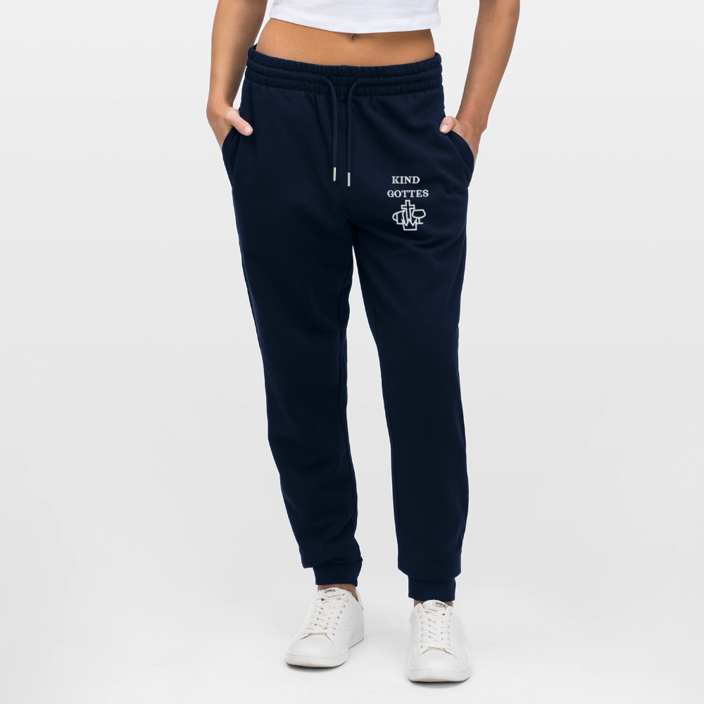 Premium Bio Jogginghose Mover - Kind Gottes Design - Navy