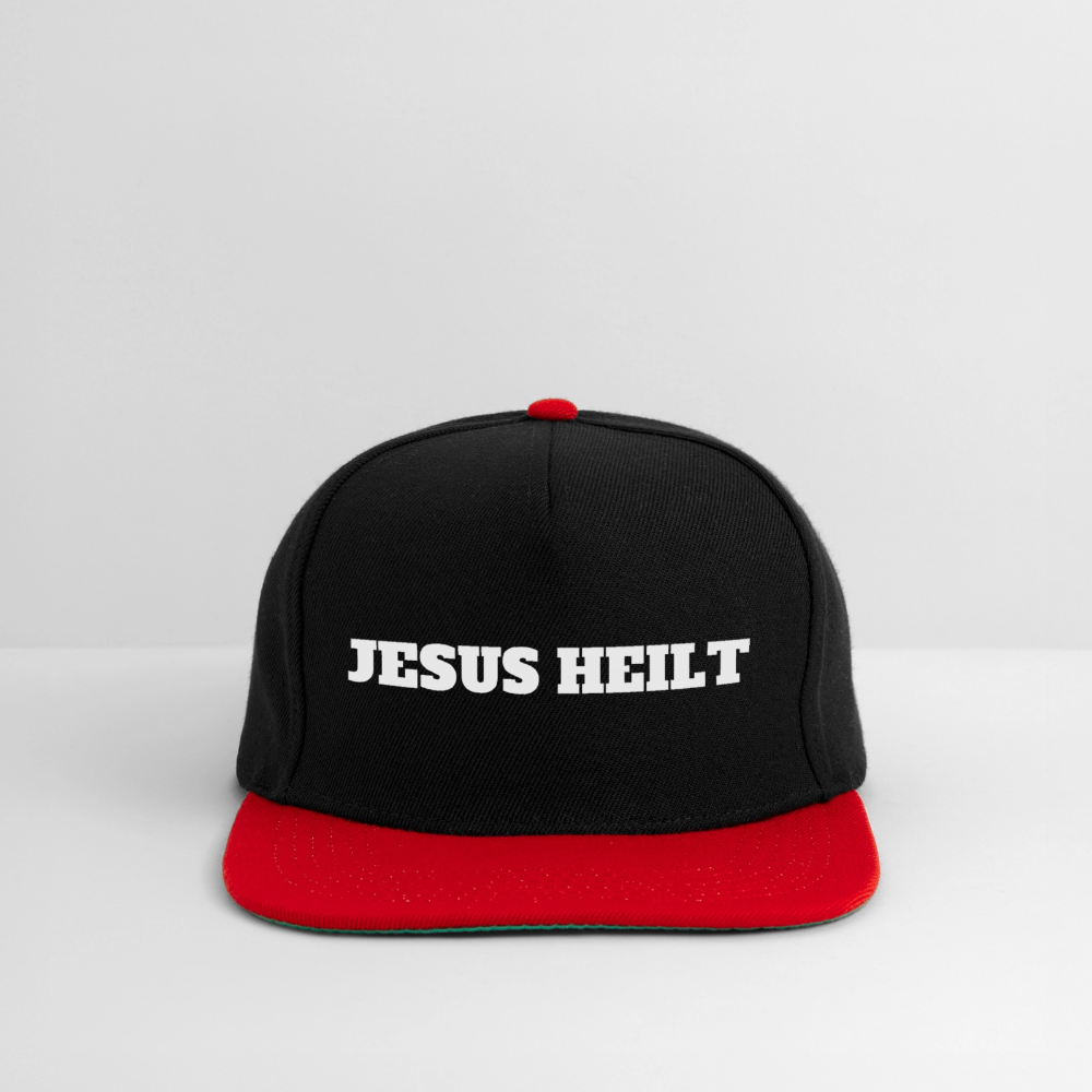 Snapback Cap - Jesus Heilt - Schwarz/Rot