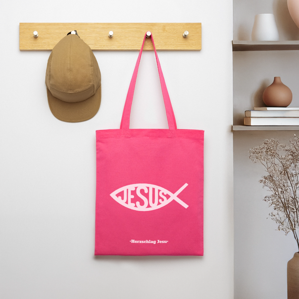 Stoffbeutel - Jesus Fisch Design - Azalea