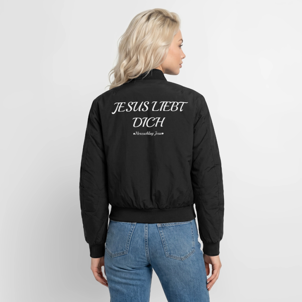 Bomberjacke - JESUS LIEBT DICH - Schwarz