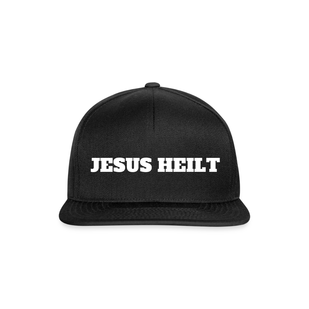 Snapback Cap - Jesus Heilt - Schwarz/Schwarz