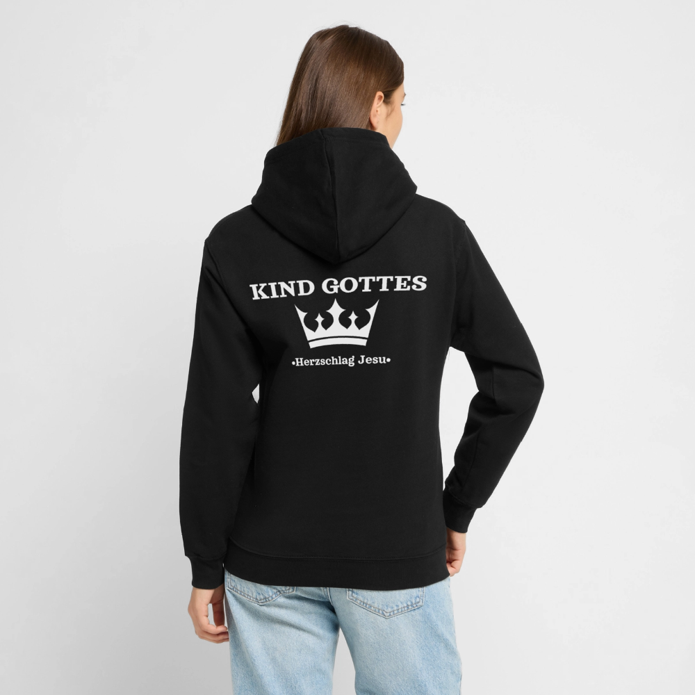 Hoodie - Kind Gottes - mit Krone - Schwarz