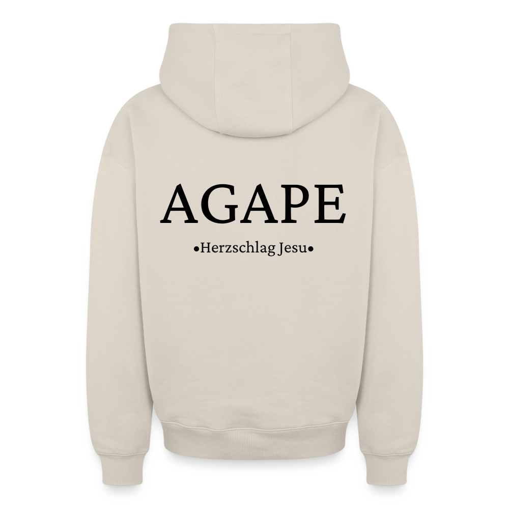 Oversized Heavyweight Kapuzenjacke - Agape - Beige