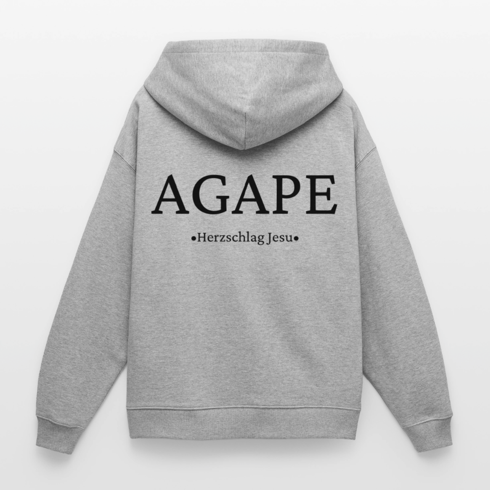 Premium Oversized Hoodie  - Agape - Grau meliert