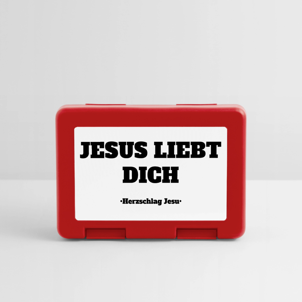 Brotdose - Jesus liebt dich - Rot