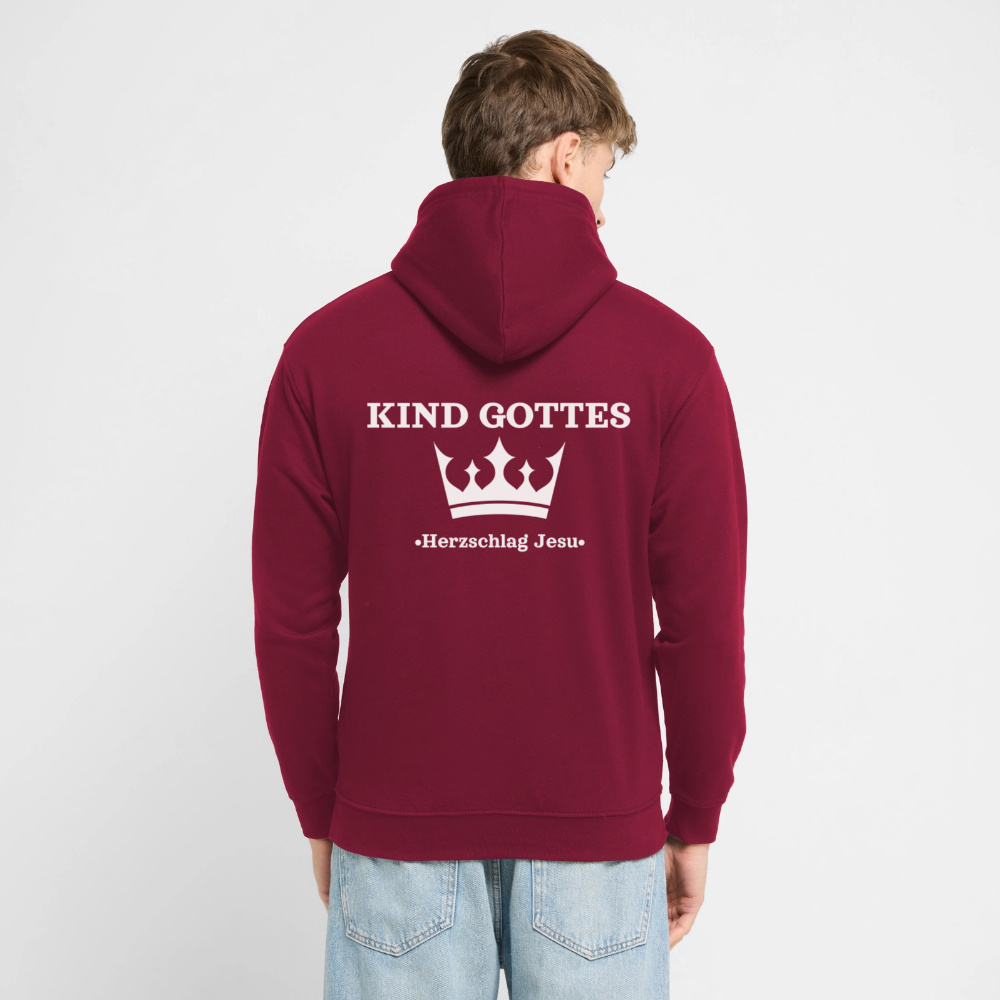 Hoodie - Kind Gottes - mit Krone - Bordeaux