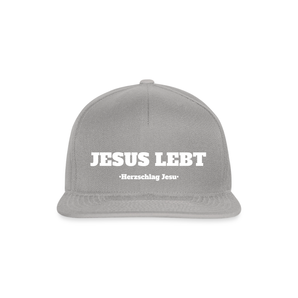 Snapback Cap - Jesus Lebt - Graphit/Graphit