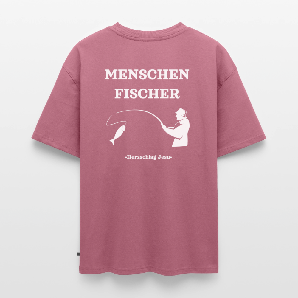 Premium Oversized Bio T-Shirt - Menschen Fischer - Mauve