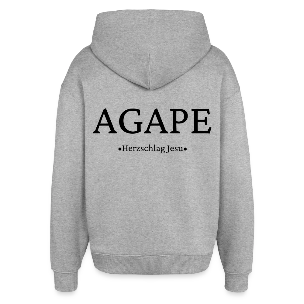 Premium Oversized Hoodie  - Agape - Grau meliert