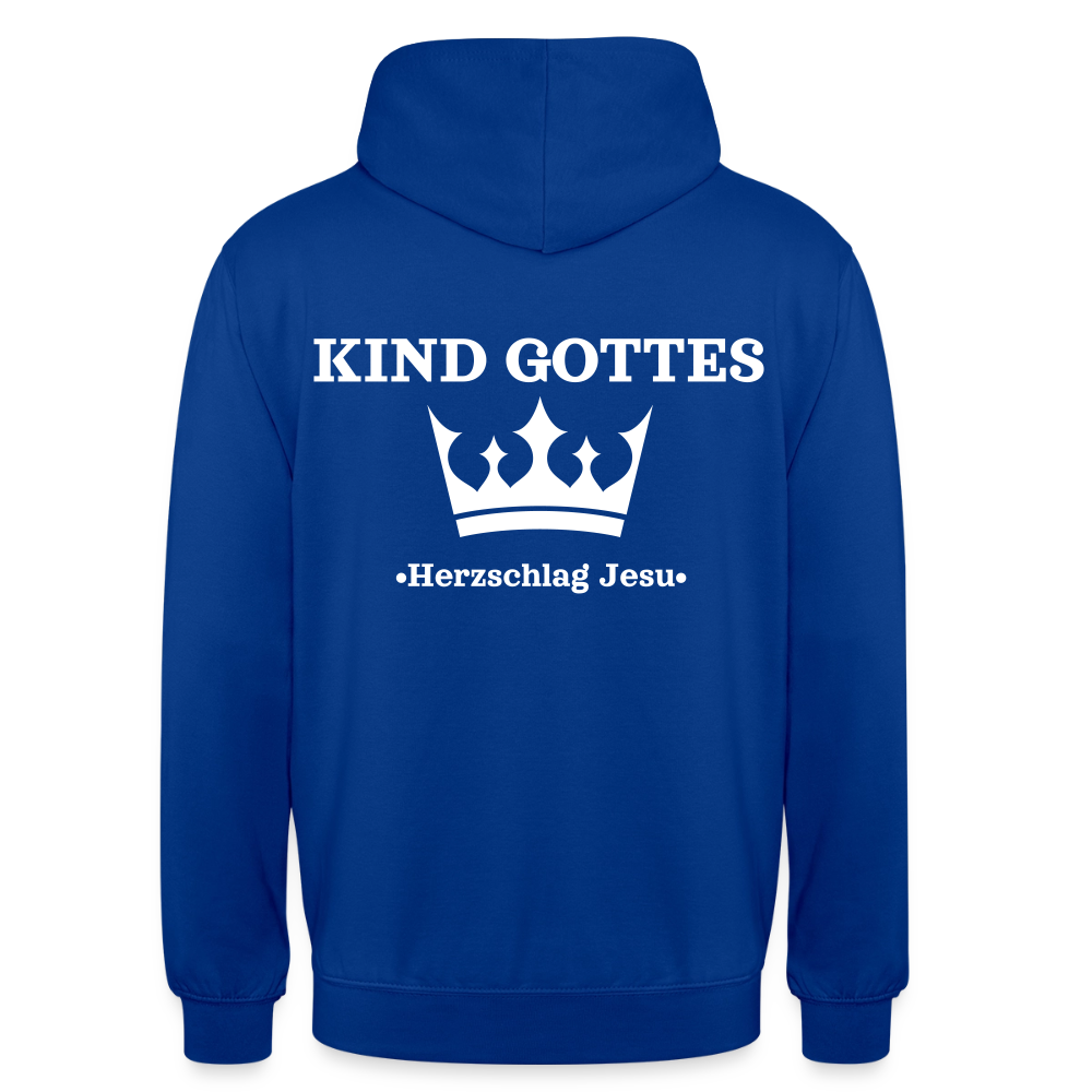 Hoodie - Kind Gottes - mit Krone - Royalblau