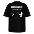 Premium Oversized Bio T-Shirt - Menschen Fischer - Schwarz