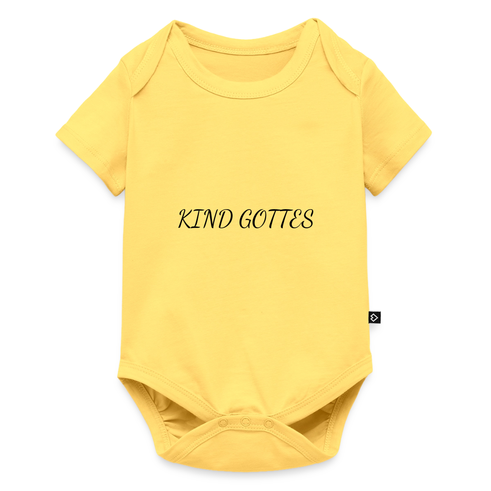 Baby Bio-Kurzarm-Body - KIND GOTTES - Pastellgelb