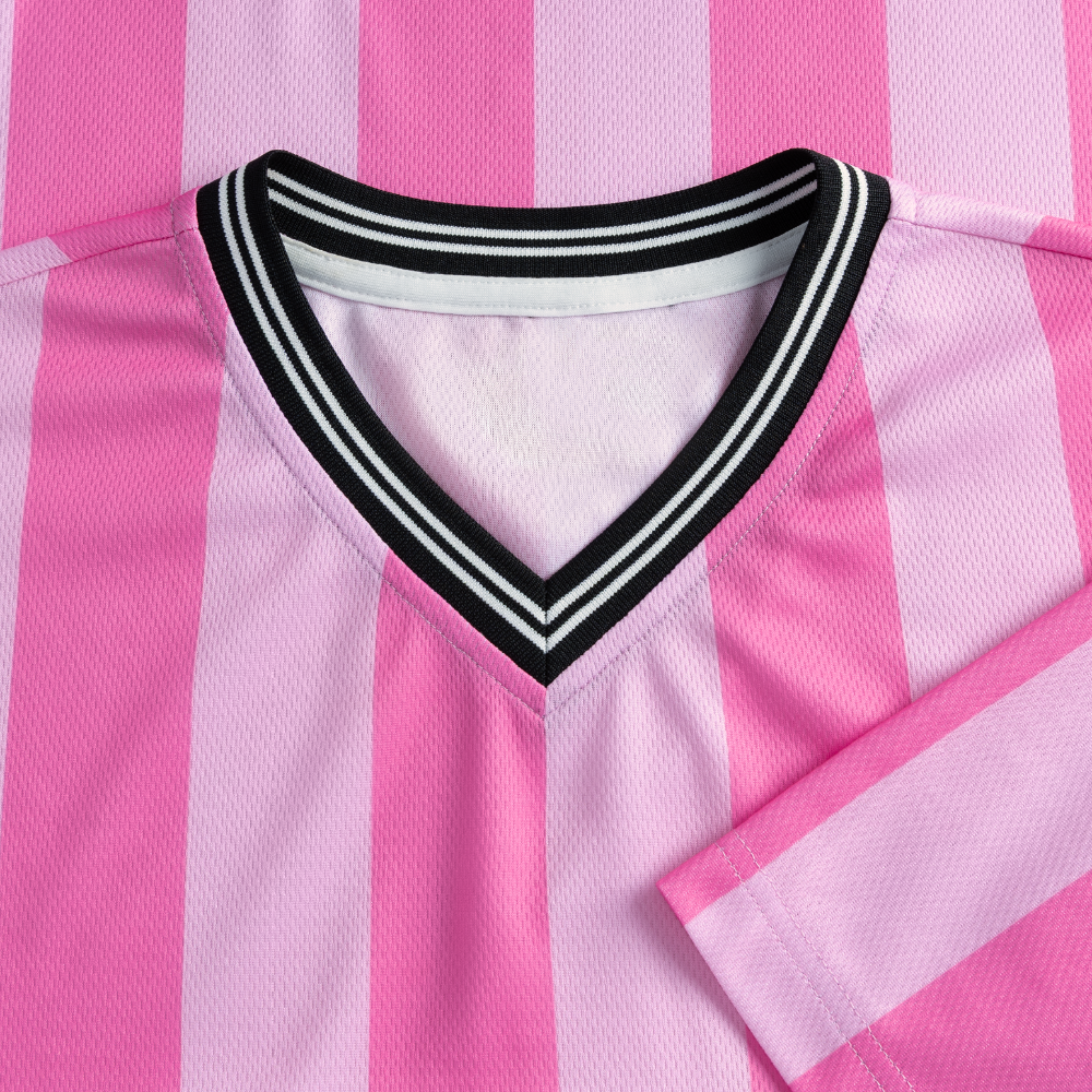 Football Style T-Shirt - Team Jesus - Rosa/Rosa Streifen