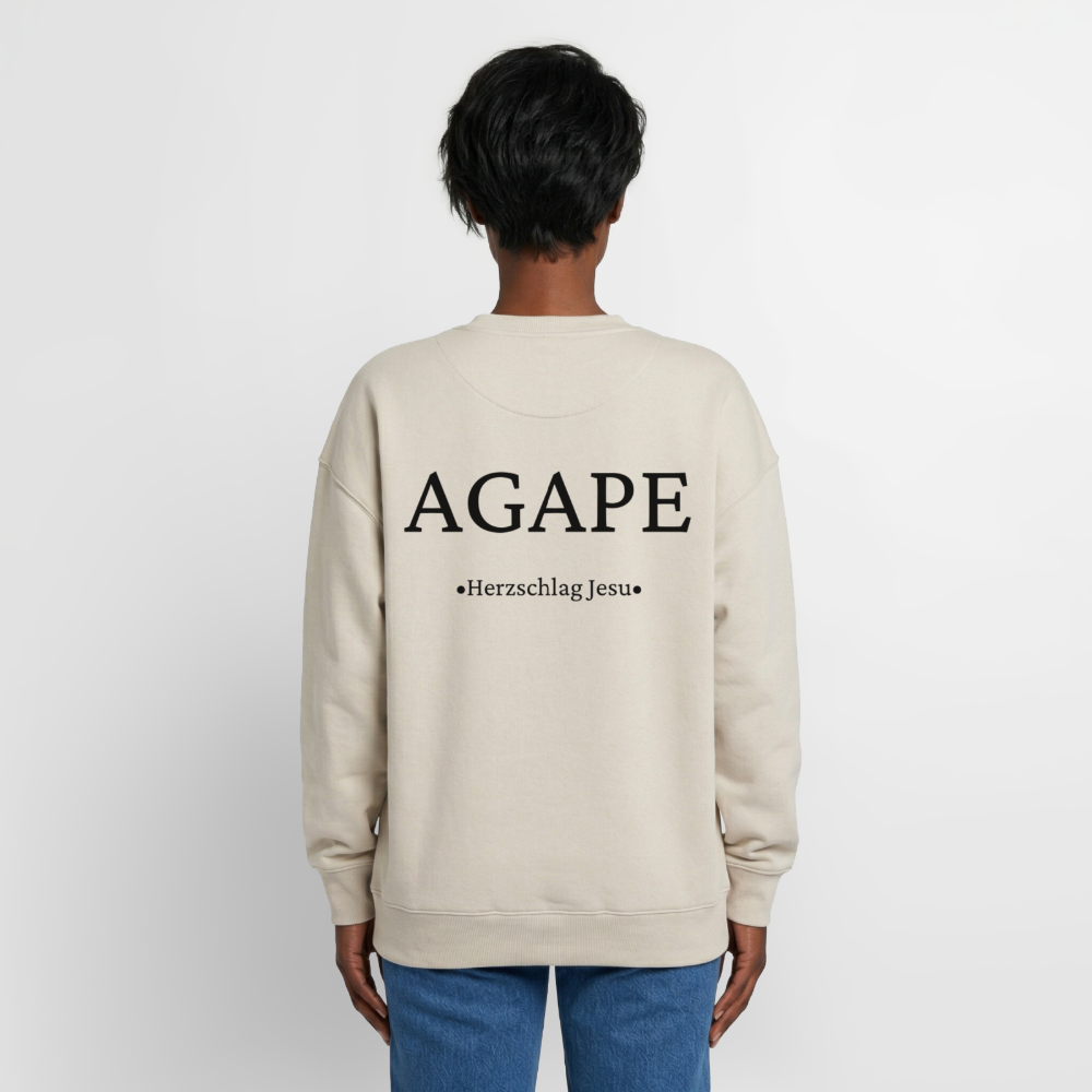 Oversized Heavyweight Sweatshirt - Agape - Beige