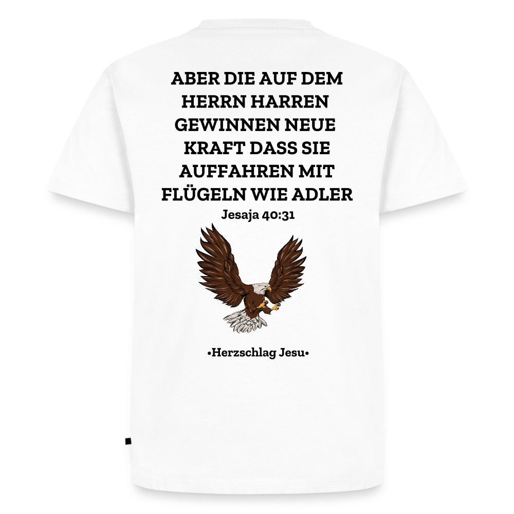 Männer Premium T-Shirt - Jesaja 40:31 - Weiß