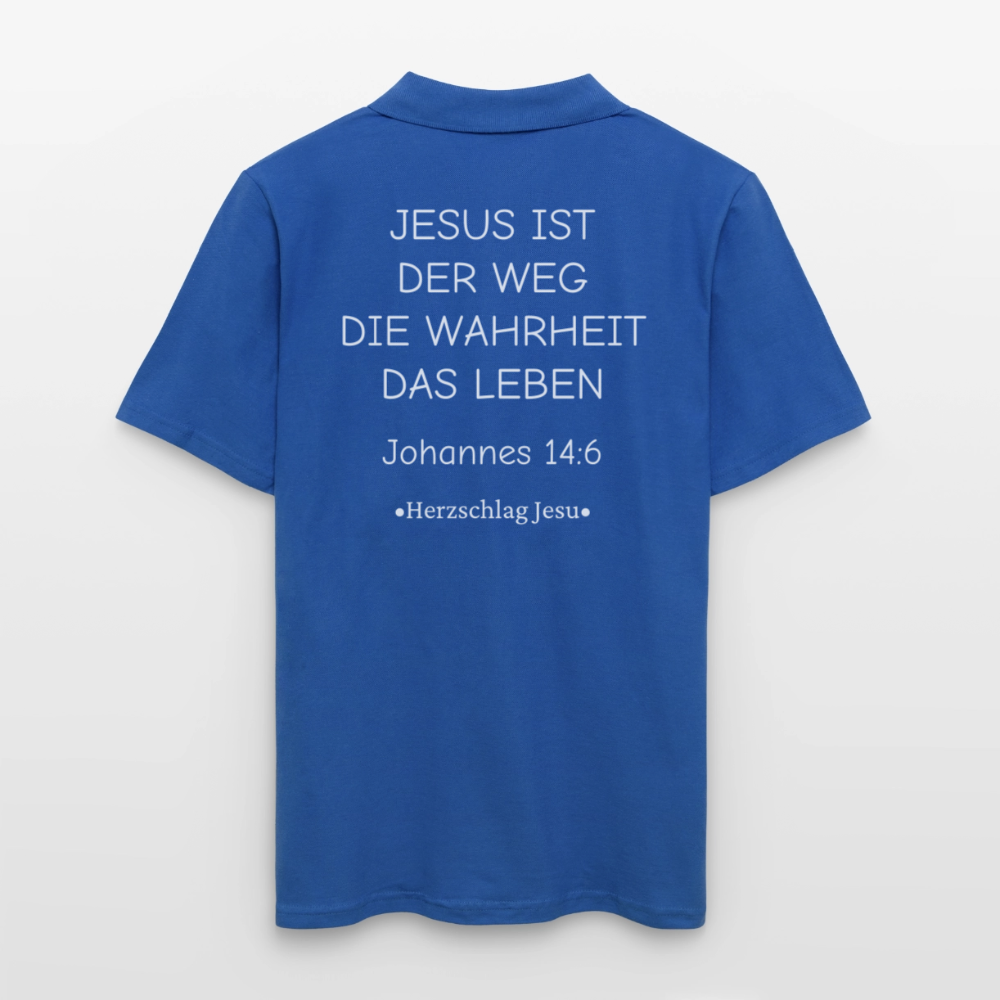 Männer Poloshirt - Johannes 14:6 - Royalblau